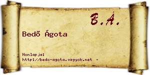 Bedő Ágota névjegykártya